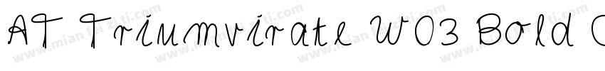 AT Triumvirate W03 Bold Cond字体转换
